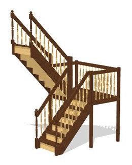 П-образные лестницы